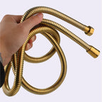 Gold Stainless Steel Flexible Shower Hose Extension | HOBHE Shower Hose Richie's