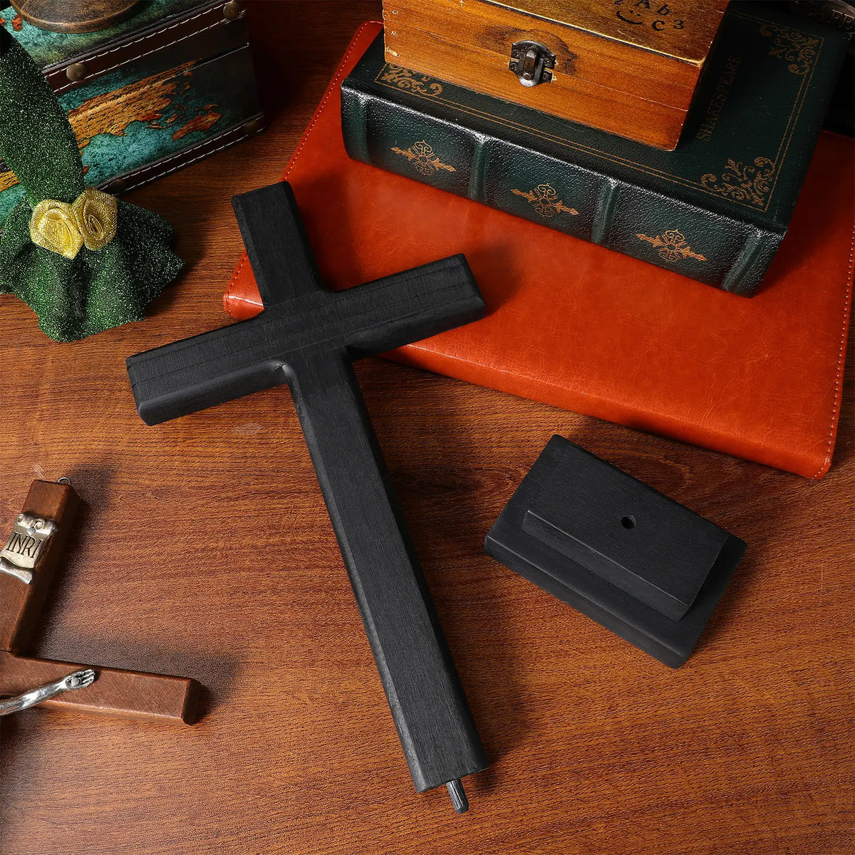 Natural Wood Cross Ornament – Christian Wall & Home Décor Religious Wood Ornament Richie's other