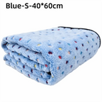 Ultra-Soft Coral Fleece Pet Blanket for Cats & Dogs | 3 Sizes Pet Bed Blanket Richie's Blue-S