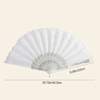 Lace Folding Hand Fan Tassel Floral Pattern – Gift & Photo Prop Decorative Folding Fan Richie's