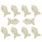 10PCS Rattan Ball Star Heart Moon Fish Xmas Tree Ornaments Christmas Ornaments Richie's 8cm fish-white