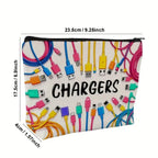 Canvas Cable Organizer Pouch Zipper Bag – Large Capacity Cable Organizer Pouch Richie's