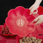 Chinese Red Festive Serving Tray – Wedding & Banquet Plate Decorative Serving Tray Richie's