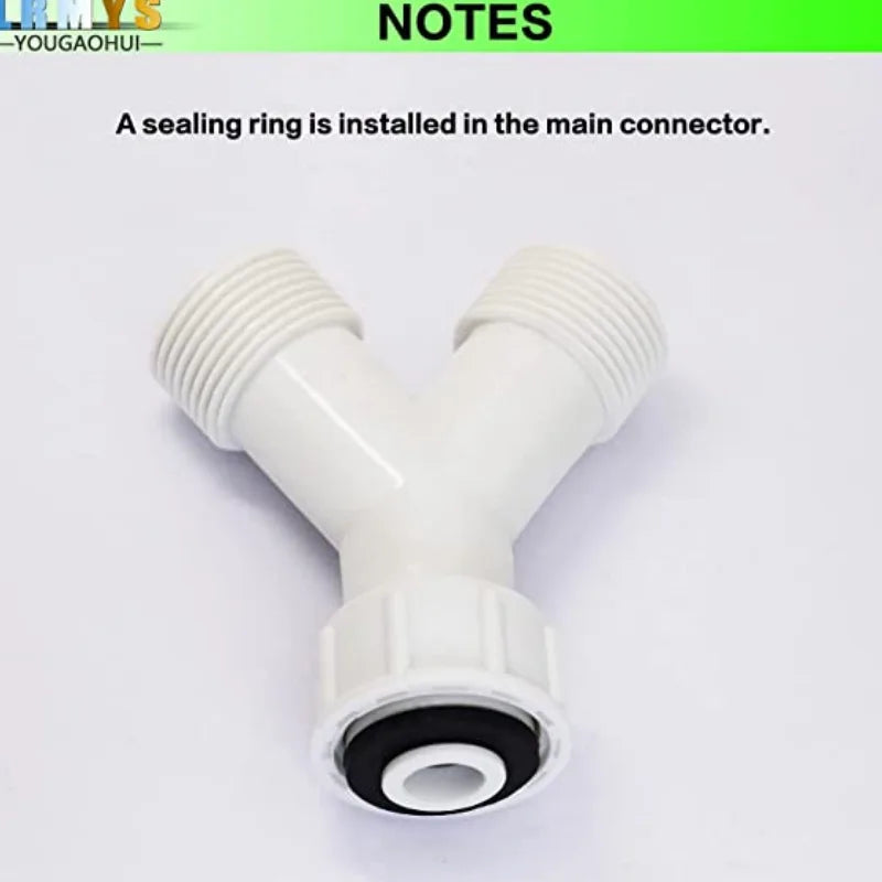 Y Tee Water Splitter Connector with Washer – Washer & Dishwasher Water Hose Connector Richie's