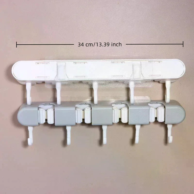 Wall Mounted Mop Holder – No-Drill Hook Storage Rack Wall Storage Rack Richie's