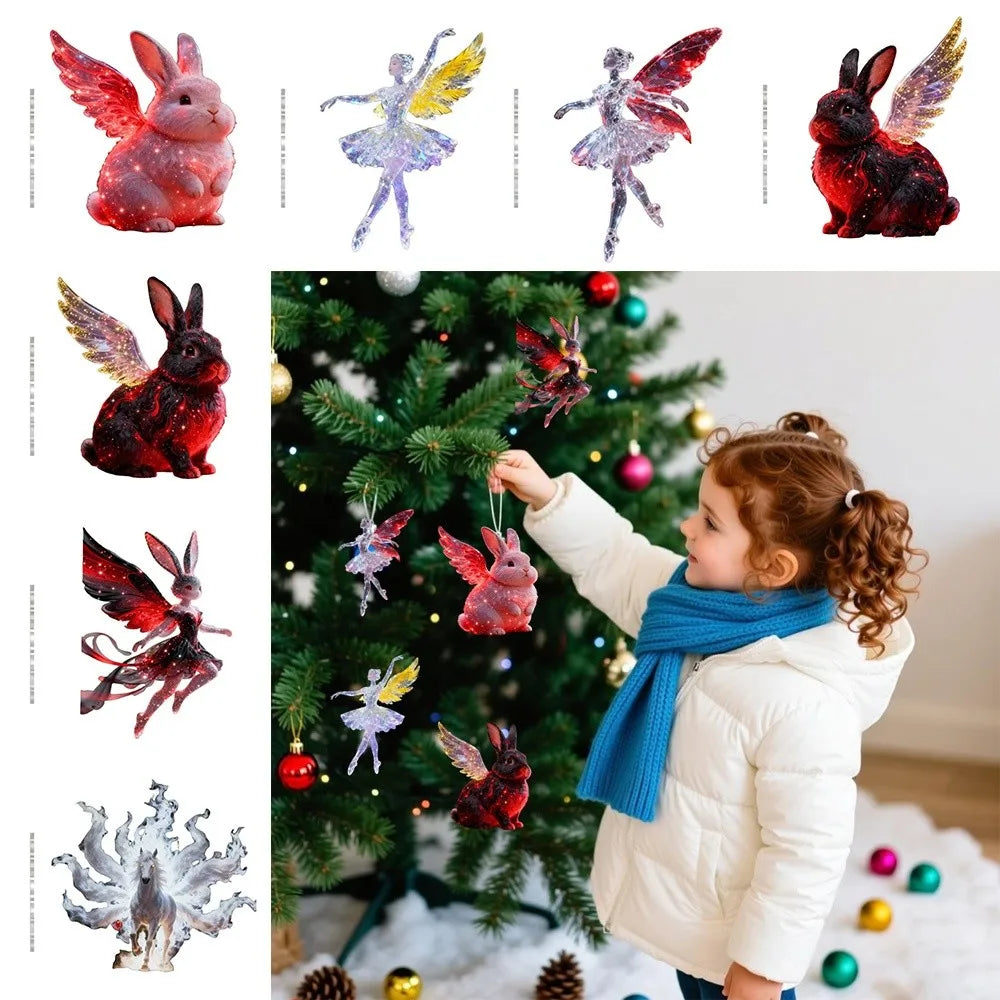 2D Acrylic Christmas Pendants – Ballerina, Horse & Angel Charms Christmas Ornament Pendant Richie's