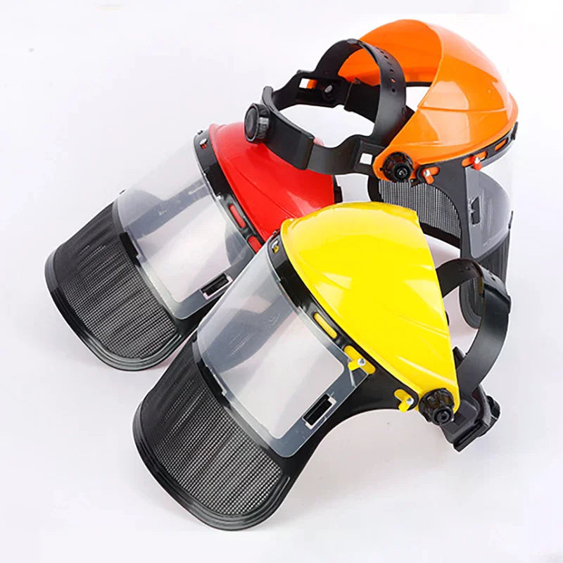 Safety Helmet Full Face Mesh Mask for Grass Trimmer & Chainsaw Safety Helmet Shield Richie's