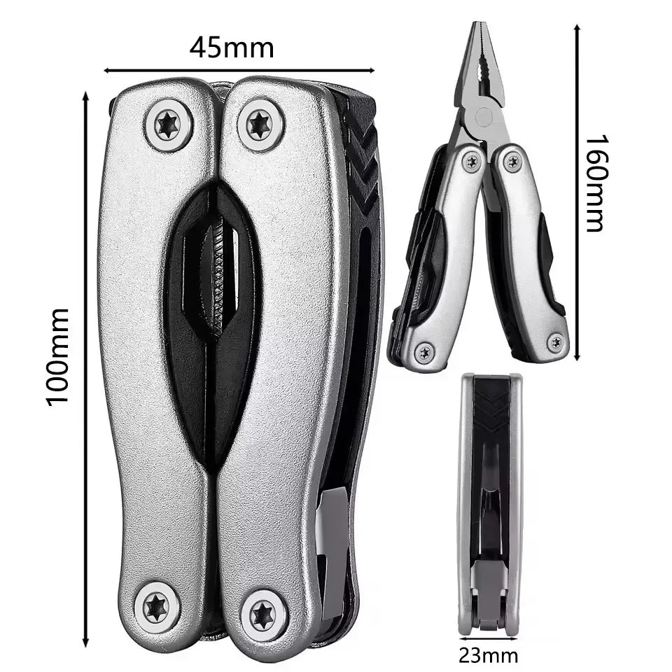 TOTNEND Folding Multi-Tool Pliers – Portable Camping Tool Folding Multi-Tool Richie's silver