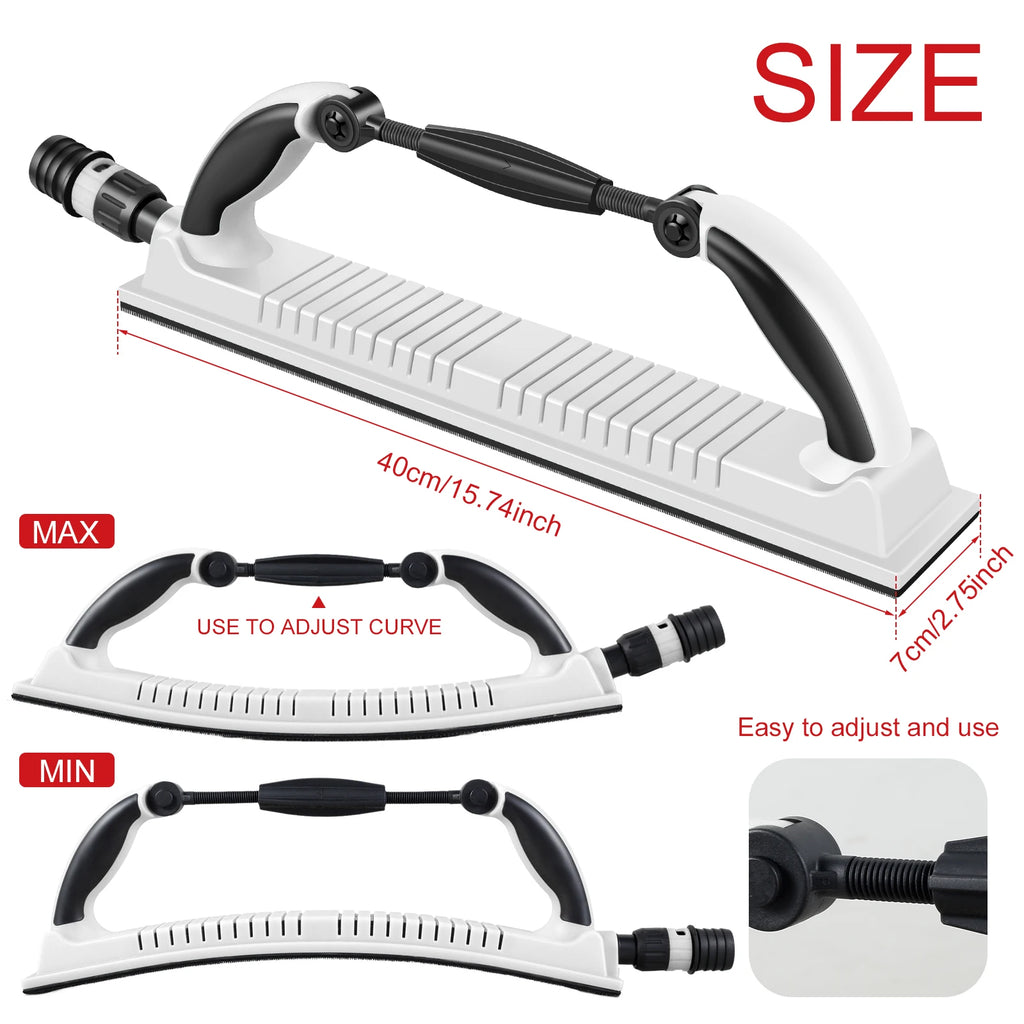 Longboard Hand Sanding Block Set with Hook & Loop Sandpaper Sanding Block Set Richie's Gray L 40cm