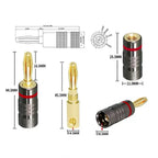 Gold-Plated 4mm Banana Plugs Solder-Free Screw Lock | FUCHU Audio Banana Plug Richie's
