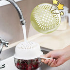 Double-Layer Drain Basket Vegetable Wash Bowl with Handle Kitchen Drain Basket Richie's