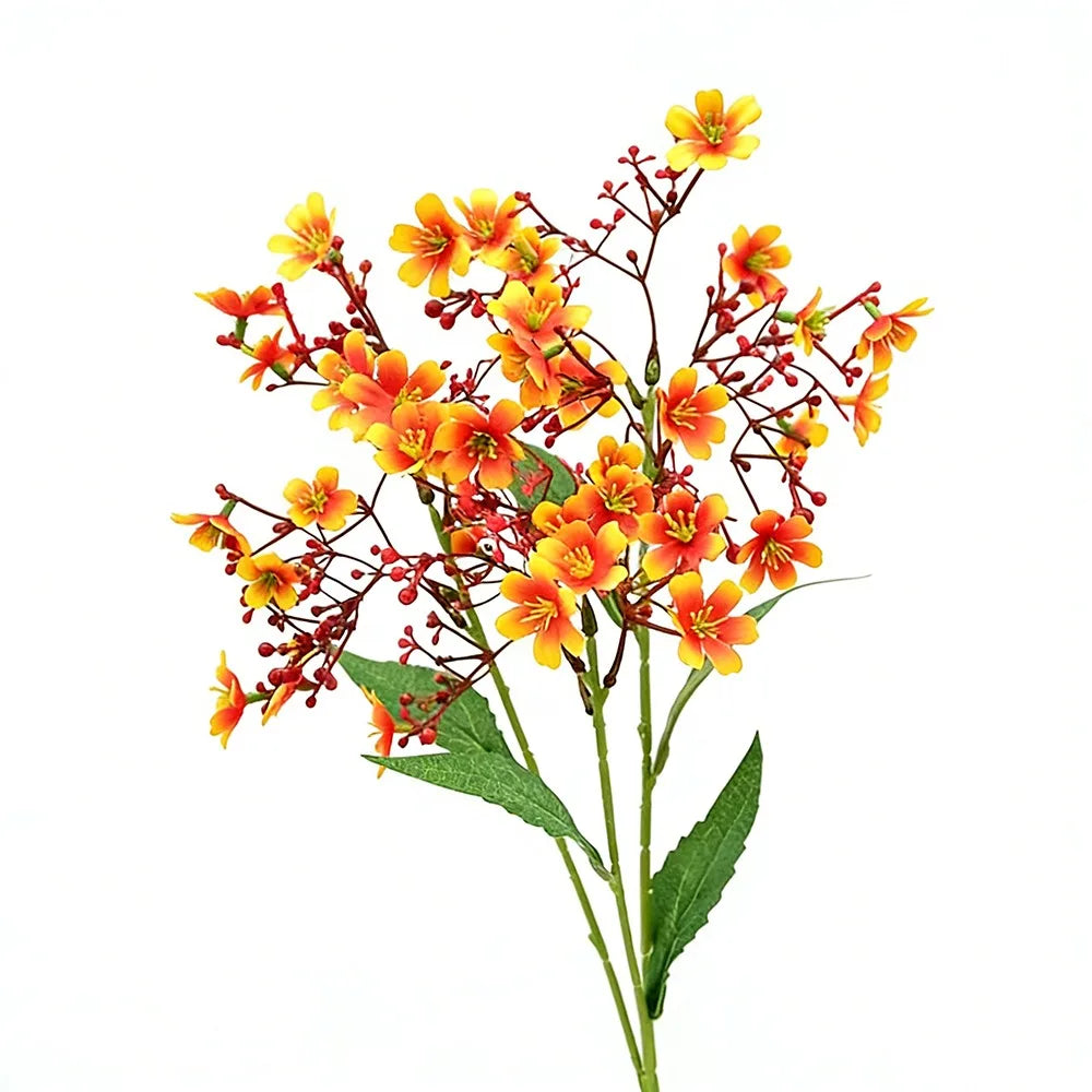 70CM Silk Artificial Flowers – Bridal Bouquet & Home Décor Artificial Flower Stems Richie's Orange