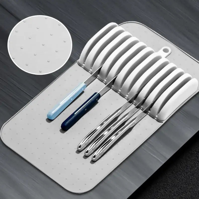 Knife Drawer Organizer Mat – 5 or 11 Slot Non-Slip Knife Drawer Organizer Richie's