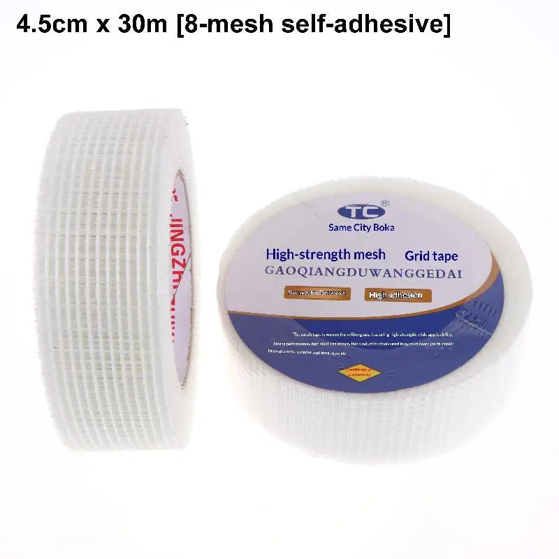 30M Glass Fiber Self-Adhesive Mesh Tape – Wall Crack Repair Fiberglass Mesh Tape Richie's A
