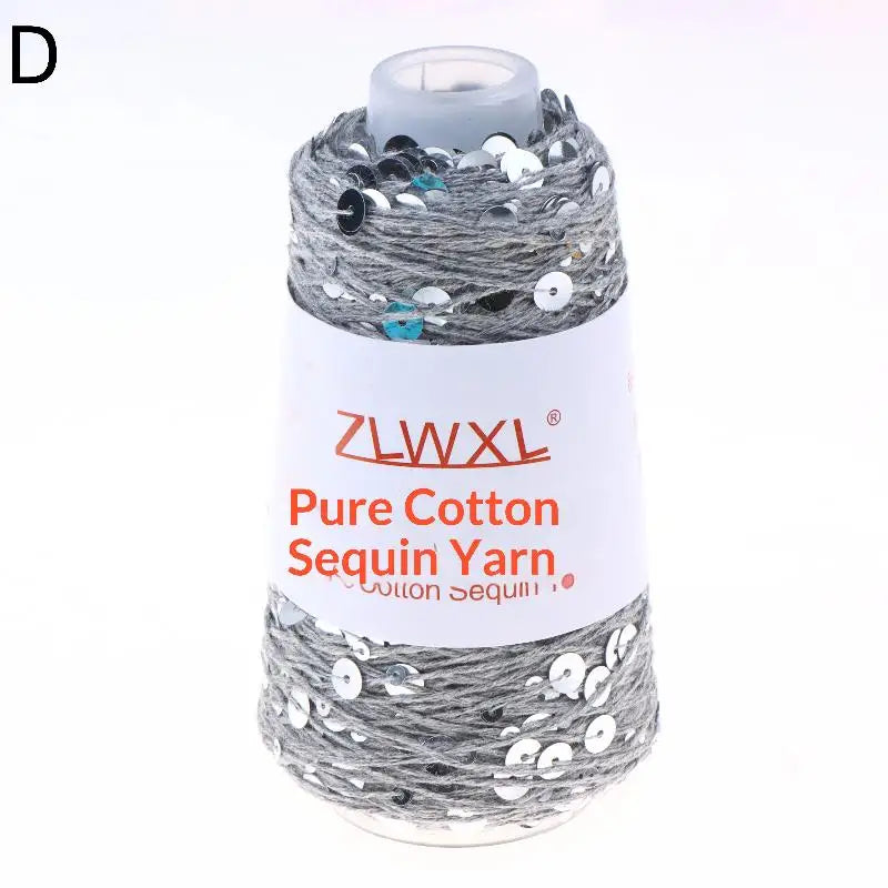 Sequin Cotton Yarn 50g Ball – Glitter Knitting & Crochet Thread Sequin Craft Yarn Richie's D