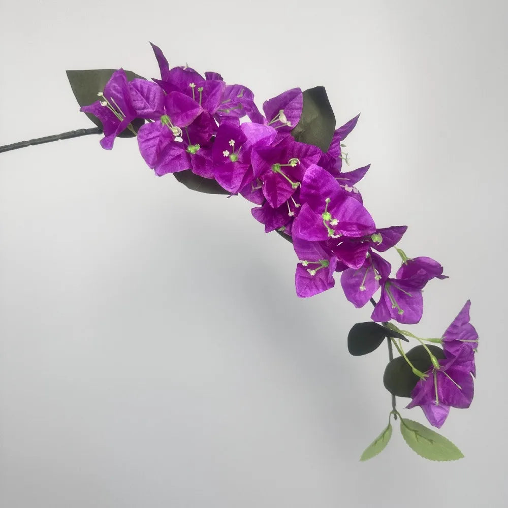Realistic Silk Artificial Bougainvillea Branch UV Resistant 80cm Artificial Flower Branch Richie's Purple