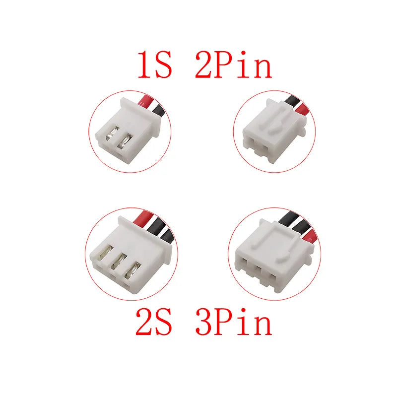 10Pcs JST XH 2.54mm LiPo Balance Charger Connectors 22AWG Battery Connector Cable Richie's