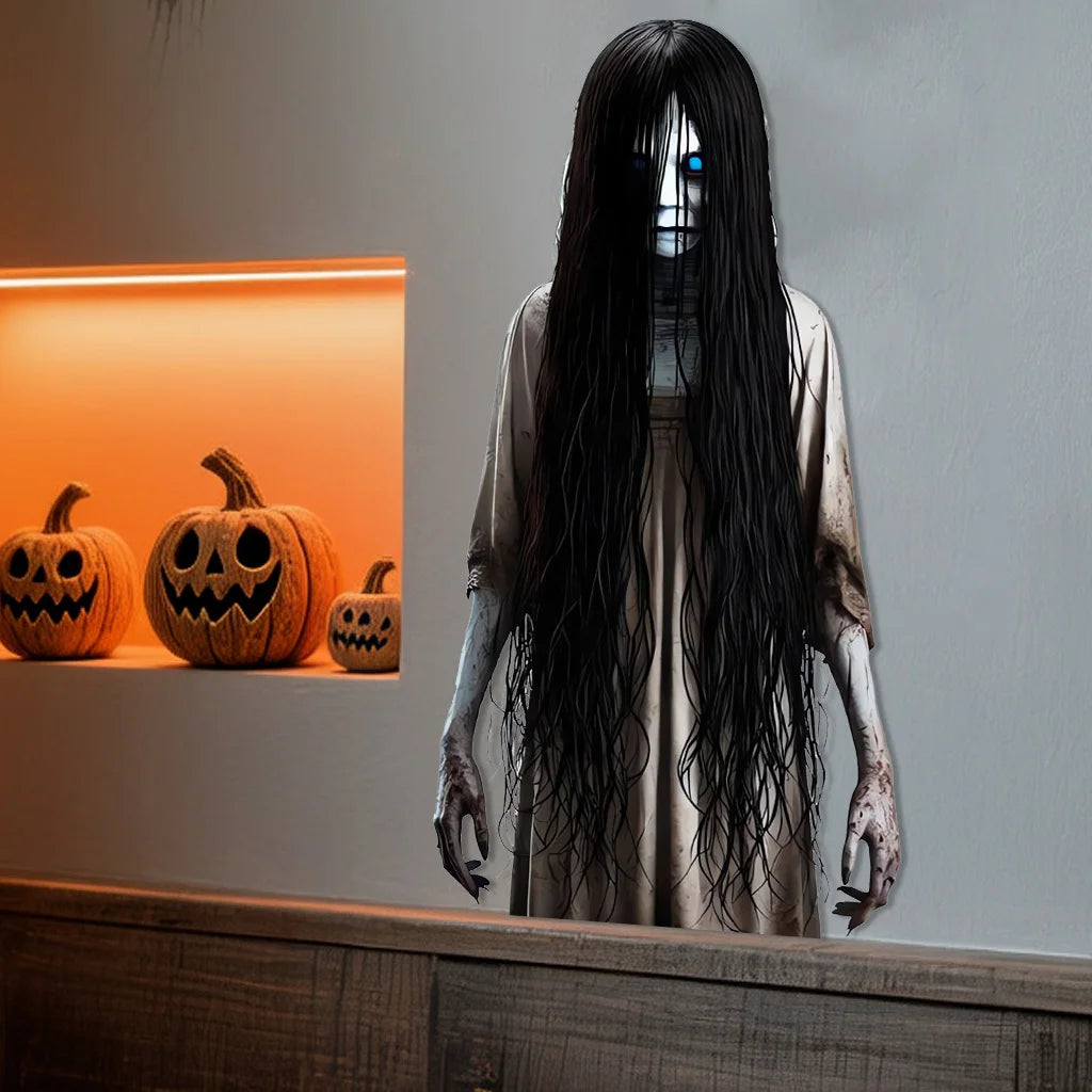Halloween Broken Window PVC Wall Sticker – Easy Apply Decal Halloween Wall Decal Richie's