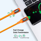 FUCHU 120W USB-C Fast Charging Cable with Digital Display | 1m/2m USB-C Charging Cable Richie's