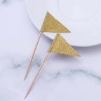 15Pcs Glitter Triangle Flag Cake Toppers – Party Picks Cake Toppers Richie's