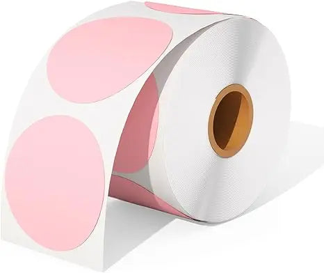 Bekia Thermal Label Rolls for M110 M200 M220 Label Printers Thermal Label Roll Richie's 50x50 pink round