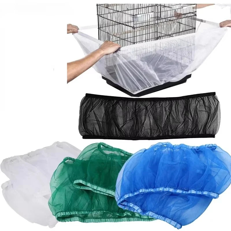 Stretchy Mesh Bird Cage Seed Catcher Skirt Net | Easy Clean Bird Cage Accessory Richie's