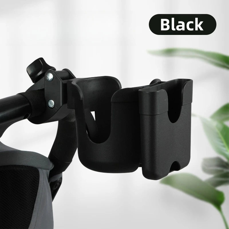 Stroller Cup & Phone Holder – Anti-Slip Pram Accessory Stroller Cup Holder Richie's Black