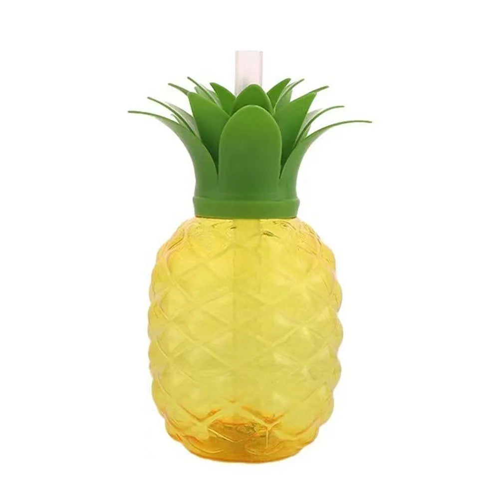 Cartoon Fruit Straw Cup | Strawberry Watermelon Pineapple Bottle Straw Water Bottle Richie's -pineapple 1 1