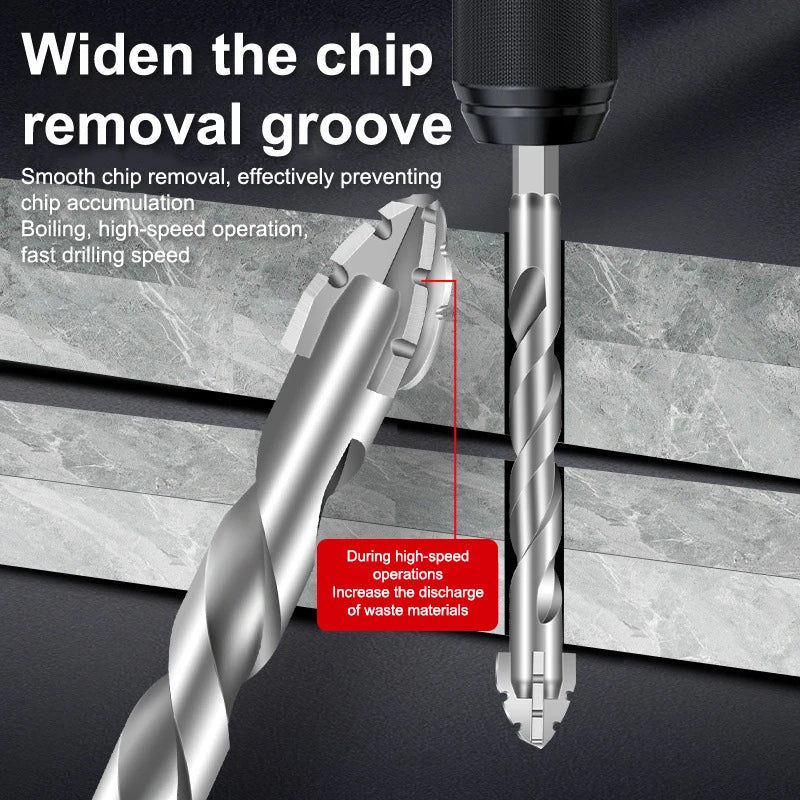 Tungsten Steel Serrated Drill Bits Set 3mm–12mm | Tile & Glass Drill Bit Set Richie's