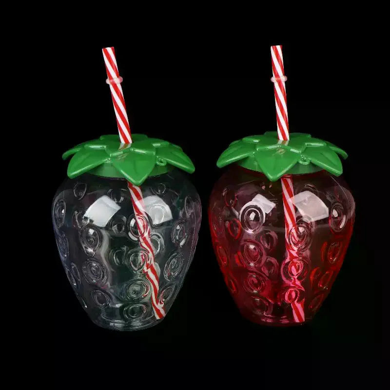 Strawberry Shaped Water Bottle with Straw – Cute Portable Cup Novelty Water Bottle Richie's