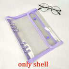 A5 Kpop Photo Binder + 10 Refill Sleeves – Idol Card Organizer Photo Card Binder Richie's Purple-only shell