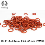 30-Pack Red VMQ Silicone O-Rings CS2.65mm Gasket Washer Silicone O-Ring Gaskets Richie's