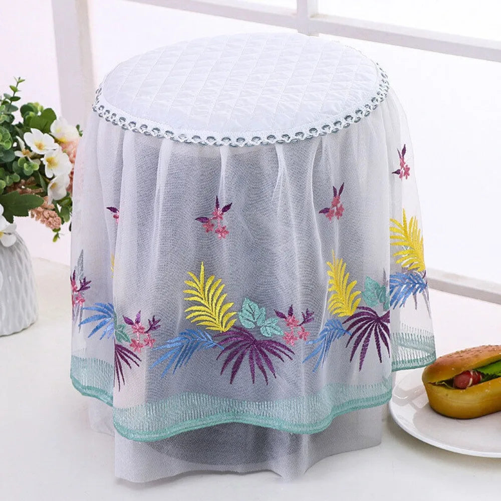 Pastoral Lace Embroidery Dust Cover for Air Fryer & Rice Cooker Appliance Dust Cover Richie's Leaves-3