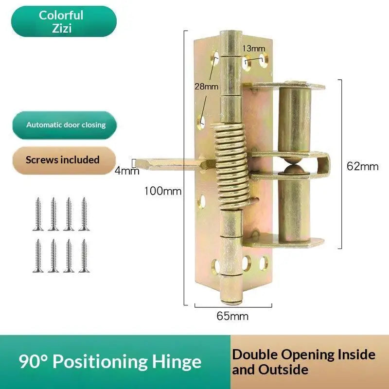 3-in-1 Auto Self-Closing Spring Hinge 90° Door Stopper | HUXUAN Spring Door Hinge Richie's A4