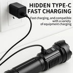CY-016 LED Flashlight Digital Display Side Lamp Type-C IPX4 LED Flashlight Richie's