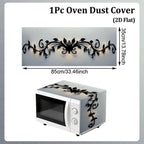 Floral Microwave Cover Waterproof Dust Protector Mat | Polyester Appliance Dust Cover Richie's
