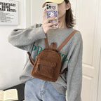 Women's Mini Corduroy Backpack – Casual Small Bookbag Mini Backpack Richie's