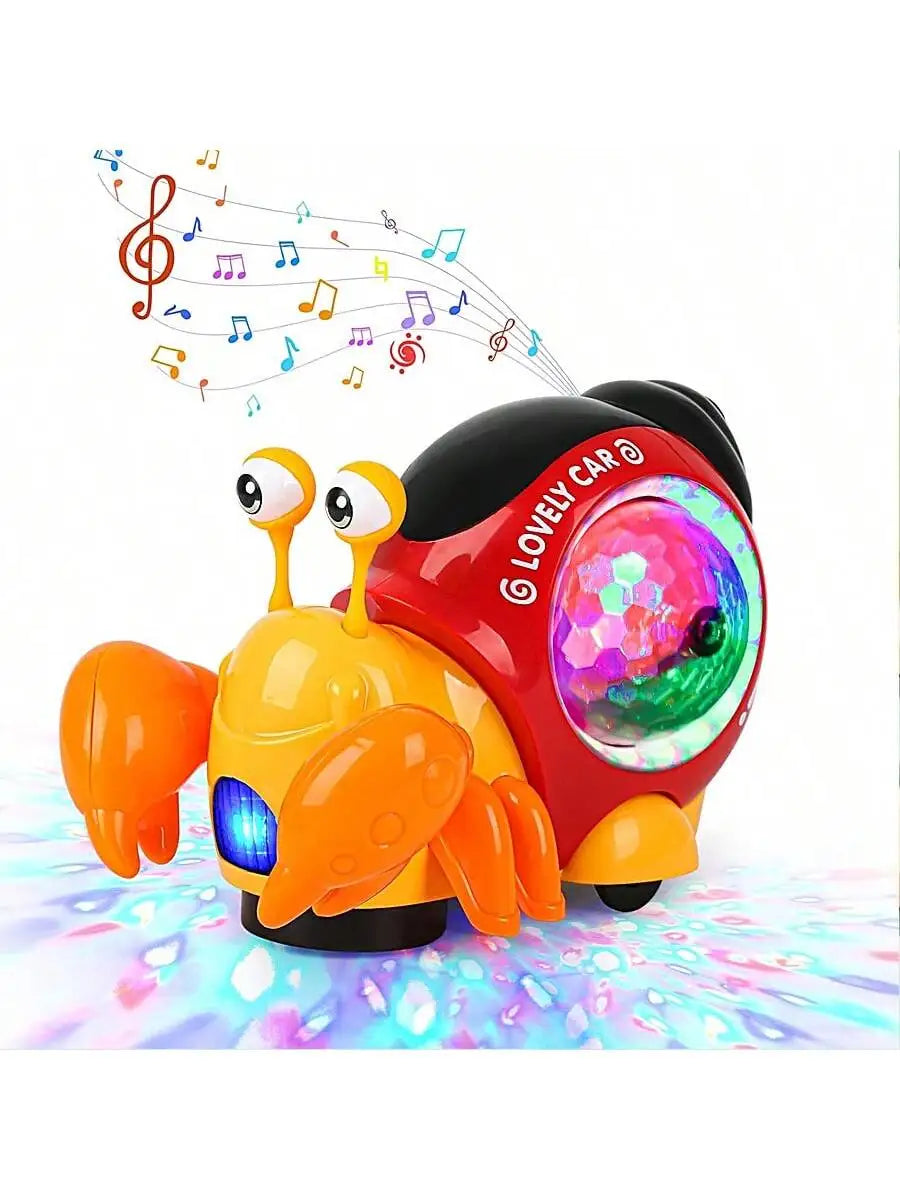 Baby Electric Crawling Snail Toy – Musical & Luminous Interactive Toddler Toy Richie's RC-9025C orange
