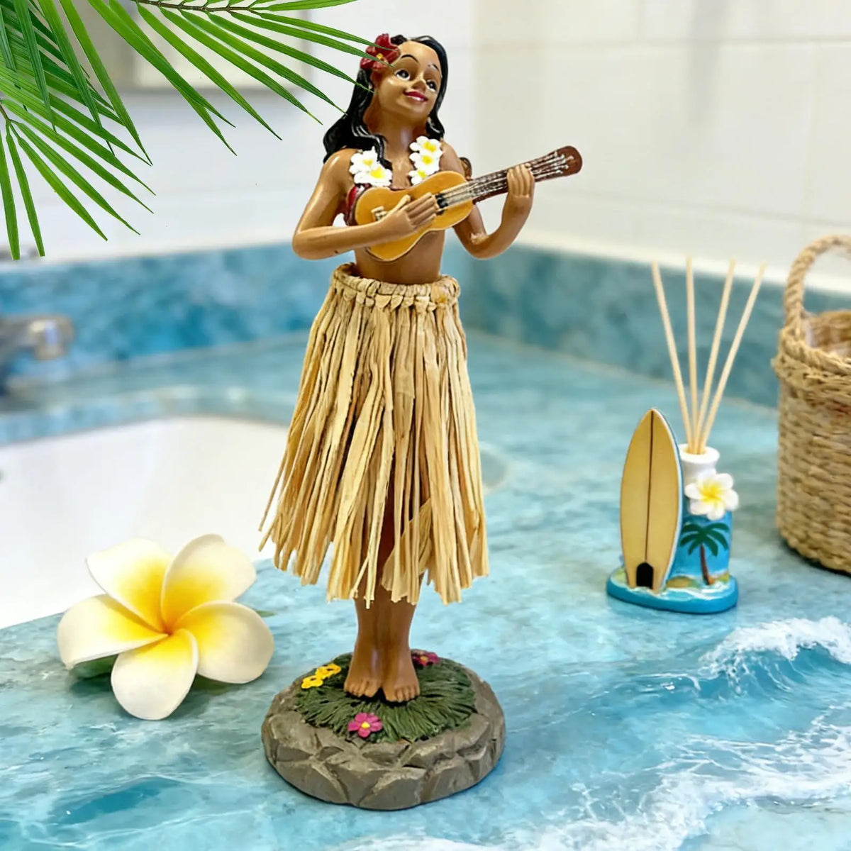 Hawaiian Dancer Dashboard Figurine | Tropical Car Decor Dashboard Figurine Richie's