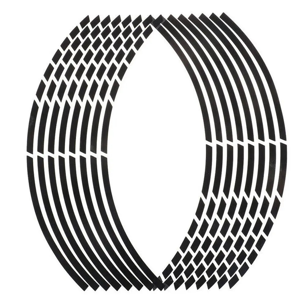 Reflective Wheel Rim Tape Sticker Strips for Motorcycle & Bike Wheel Rim Sticker Richie's black