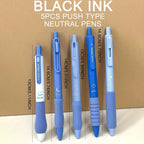 5-Pack Cloud Dream Retractable Gel Pens 0.5mm Black Ink Gel Pen Set Richie's