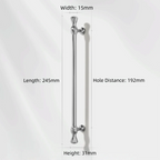 Zinc Alloy Furniture Handles – Bronze Antique Drawer Pulls Furniture Cabinet Handle Richie's Silver 245mm