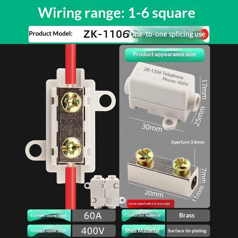 Wire Connector Junction Box Quick Splice Brass Terminal Block Electrical Terminal Block Richie's A8