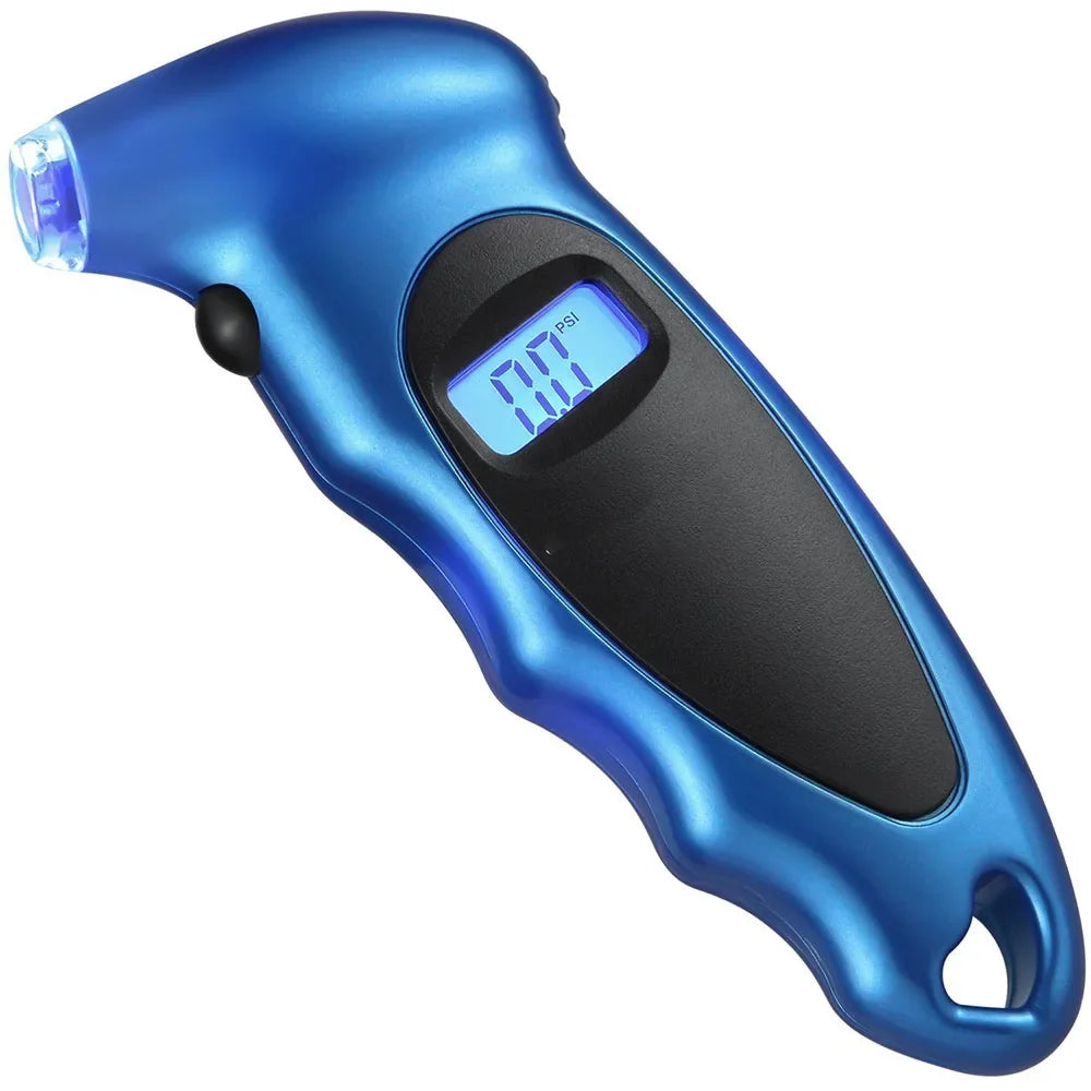 Digital Tire Pressure Gauge Backlit LCD 0-150 PSI | 4 Units Tire Pressure Gauge Richie's Blue