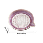 Handmade Ceramic Garlic Grater Plate – Gradient Glaze Kitchen Dish Ceramic Grater Plate Richie's Purple