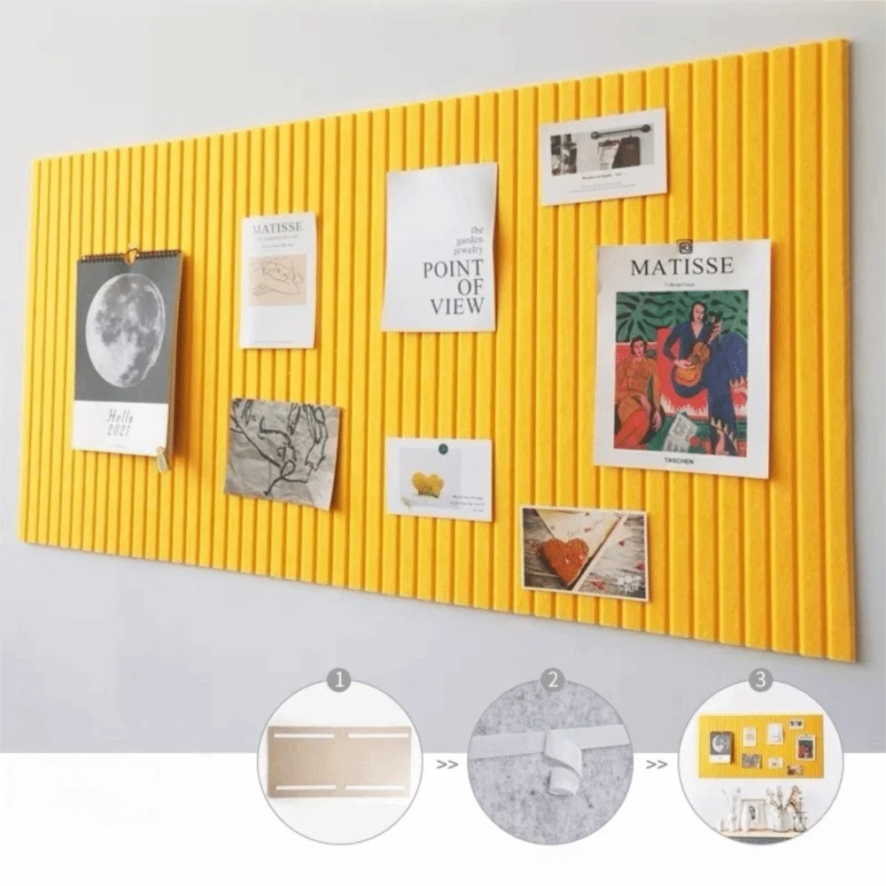 Self-Adhesive Felt Bulletin Board 40x60cm – No-Drill Wall Decor Felt Bulletin Board Richie's Orange