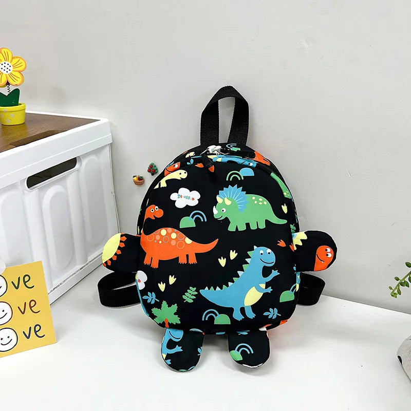 Cartoon Dinosaur Kids Backpack – Preschool Bag Boys Girls Kids School Backpack Richie's black