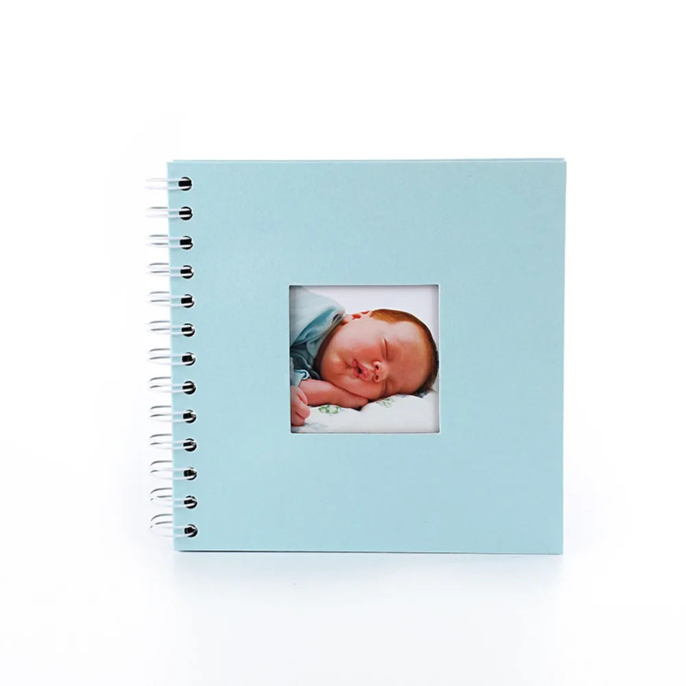 6 Inch Scrapbook Photo Album – 20 Pages, Window Cover Design Scrapbook Photo Album Richie's Blue