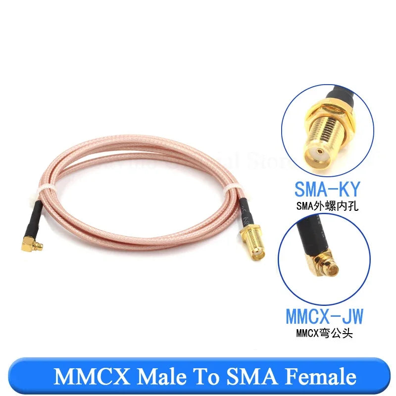 RF Coax Extension Cable BNC SMA MMCX SMB RG316 Adapter Coaxial RF Cable Richie's MMCX-JW To SMA-K 50CM 1PCS
