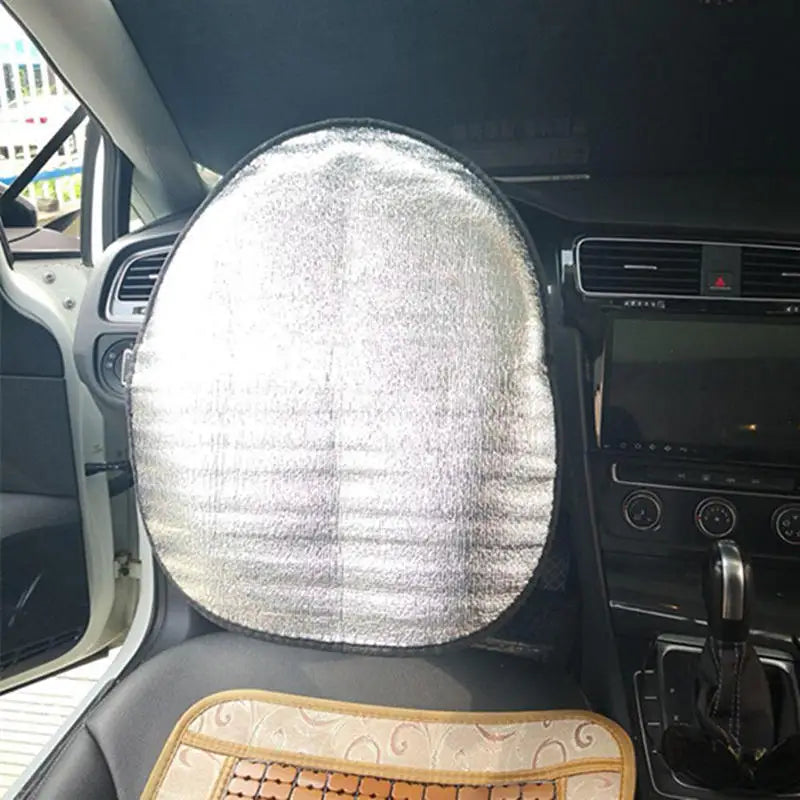 Foldable Car Steering Wheel Sun Shade Silver UV Protector Steering Wheel Sunshade Richie's
